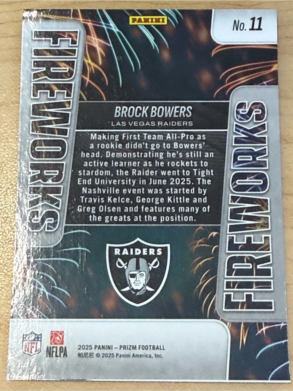 2025 Panini Prizm - Fireworks Brock Bowers #11